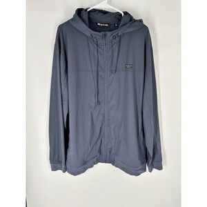 Travis Mathew Wonderlust Full Zip Hoodie Size XXL Blue Royal Golf Club Stretch
